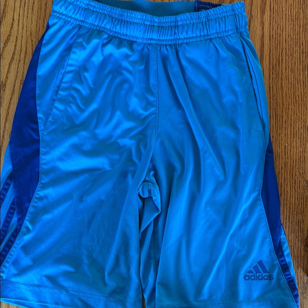 Adidas Kids Charcoal and Royal Blue Shorts